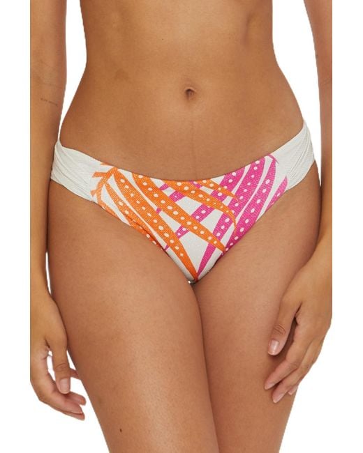 Trina Turk Orange Standard Sheer Hipster Bikini Bottom