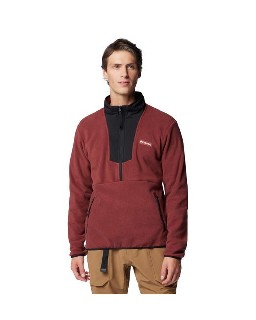 Columbia Red Sequoia Grove Half Zip Fleece for men