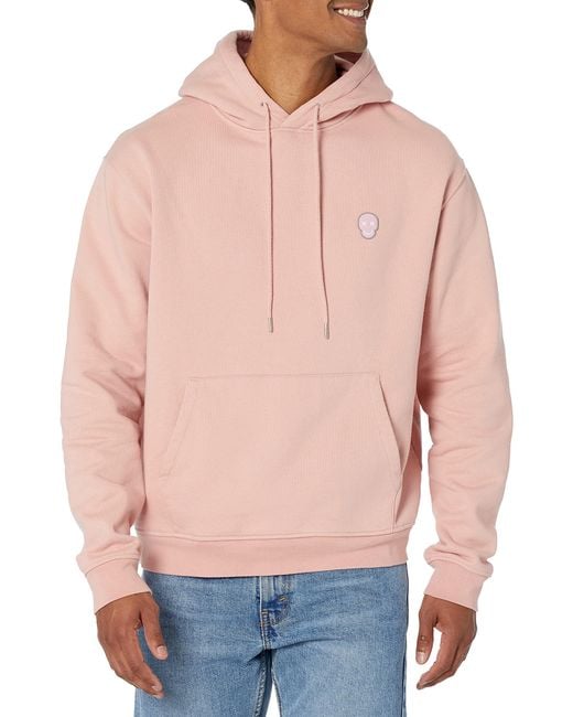 The Kooples Hooded Sweatshirt With Skullhead Badge On Front in Light