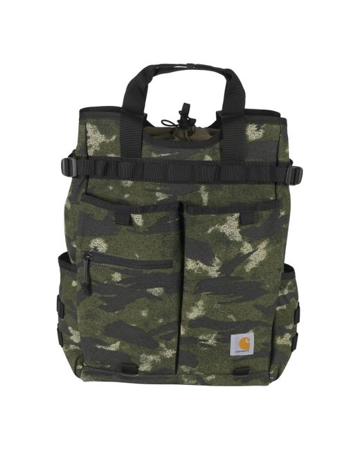 Carhartt Black 28l Nylon Cinch-top Convertible Tote Backpack