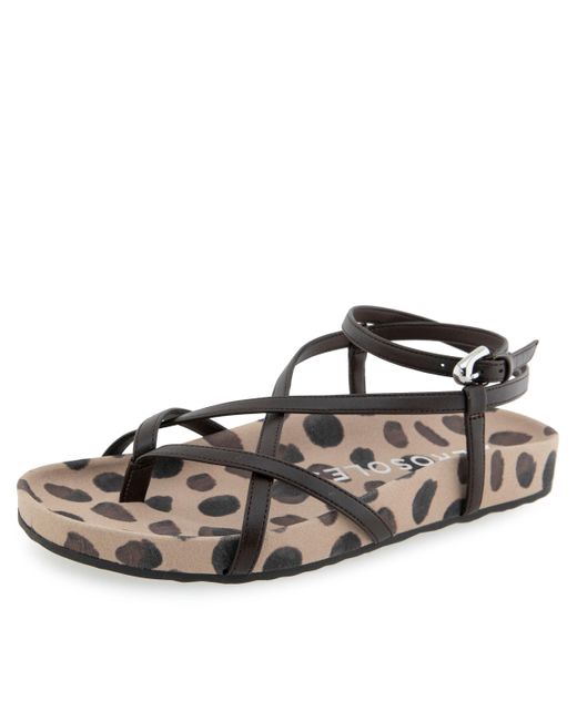Aerosoles Brown Leera Flat Sandal