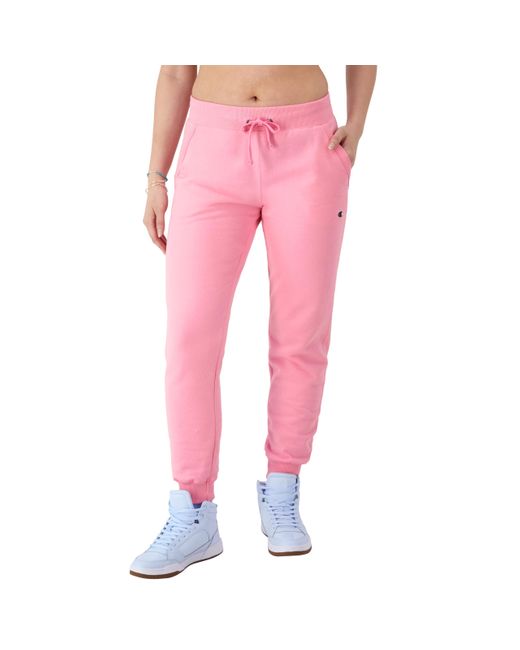 Champion Pink , Powerblend, Fleece Joggers, Comfortable Pants For , 29"