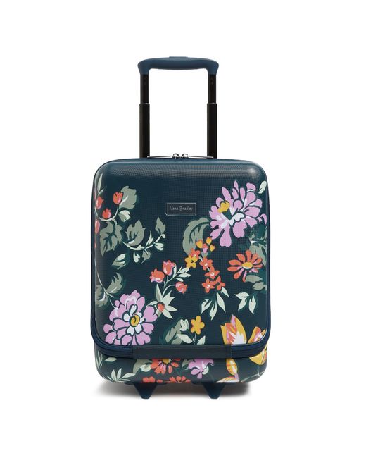 Vera Bradley Blue Hardside Underseat Rolling Suitcase Luggage