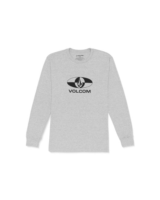 Volcom Gray Masonite Long Sleeve Logo Tee for men