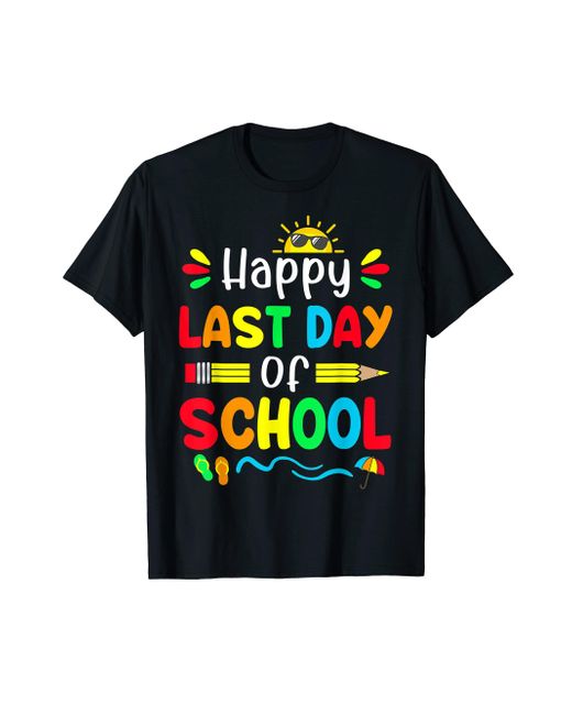 Birkenstock Happy Last Day Of School Teacher Student Graduation Summer T- shirt in Black | Lyst