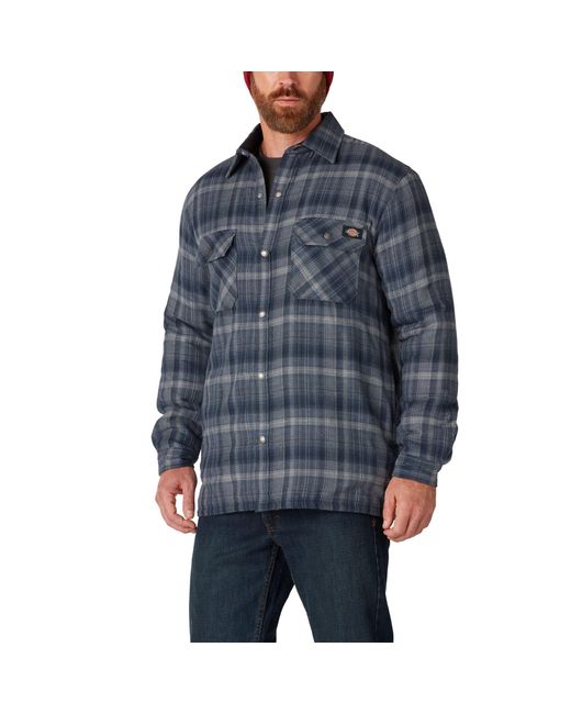 Dickies Mens Sherpa Lined Flannel Shirt With Hydroshield Jacket in Blue for Men | Lyst