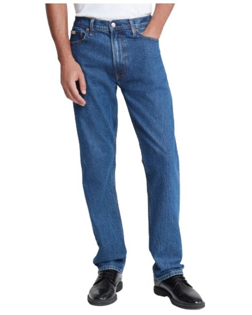 Calvin Klein Blue Straight Fit Jeans for men