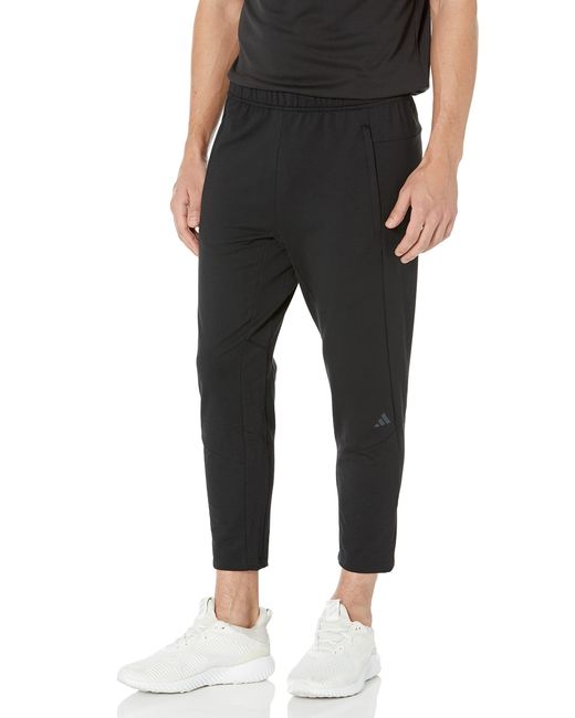 Beschrijven wapen Jumping jack adidas Designed 4 Yoga 7/8 Training Pants in Black for Men | Lyst