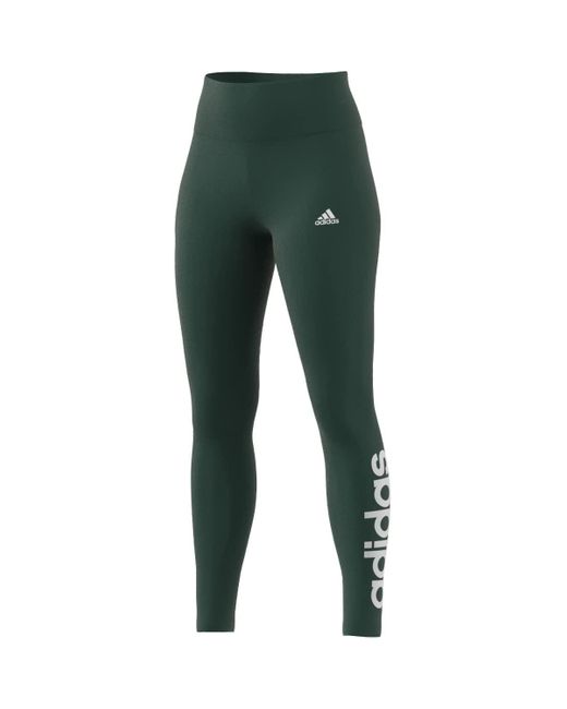 Adidas Green Loungewear Essentials High-waisted Logo Leggings