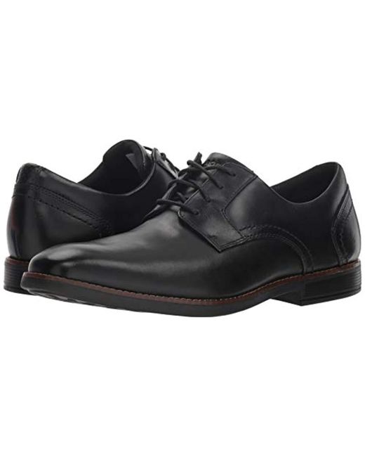 Tonal Lace Fastening Mens Rockport Slayter Plain Toe Shoes In Cognac