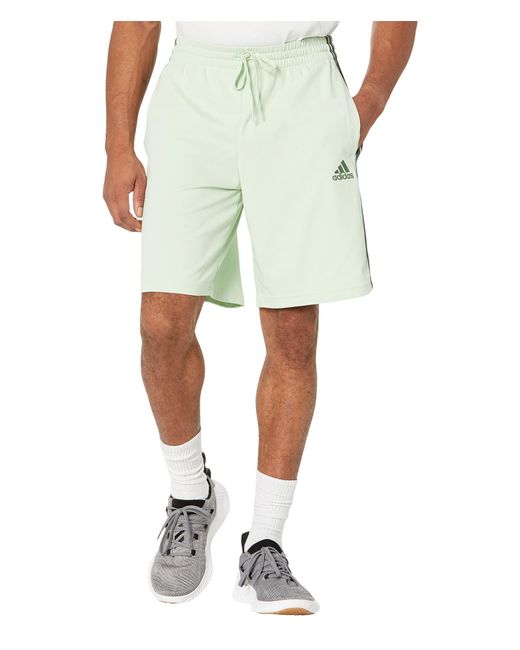 Adidas Green Essentials 3-stripes Single Jersey Shorts for men