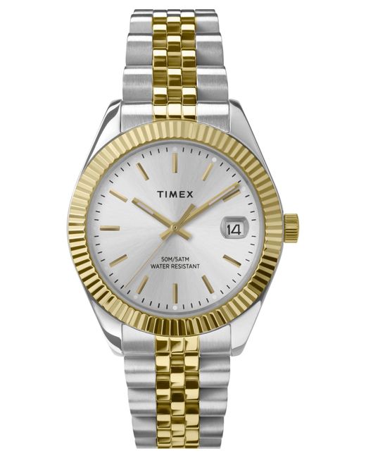 Timex Metallic Analog Quarz Uhr mit Edelstahl Armband TW2W49700VQ