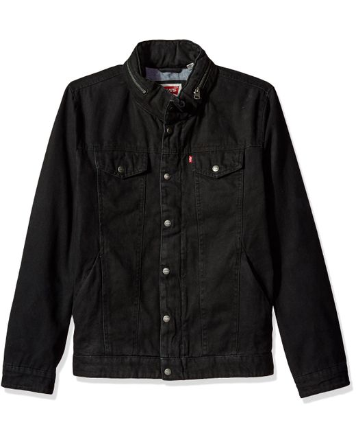 levi's men's cotton canvas commuter trucker