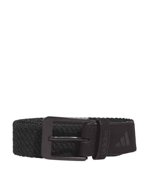Adidas Black Braided Stretch Golf Belt