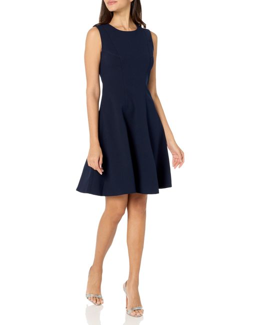 Tommy Hilfiger Blue Fit And Flare Dress
