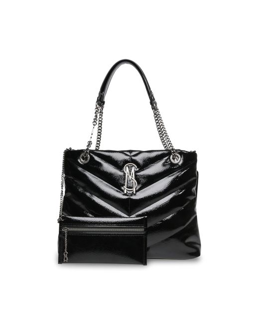 Steve Madden Cameop Patent Tote in Black Lyst