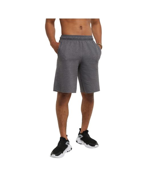 Champion Gray , Powerblend, Long Shorts With Pockets For for men