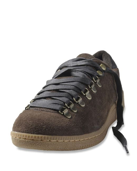 DIESEL Men's Sneakers Low Top Contempo Iron - Brown (licorice T8010), 10.5  in Black for Men