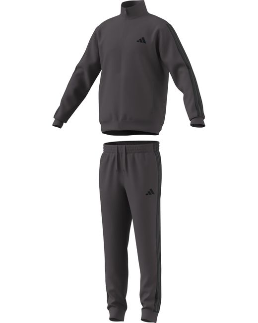Tuta da uomo in tricot con 3 strisce di Adidas in Black da Uomo