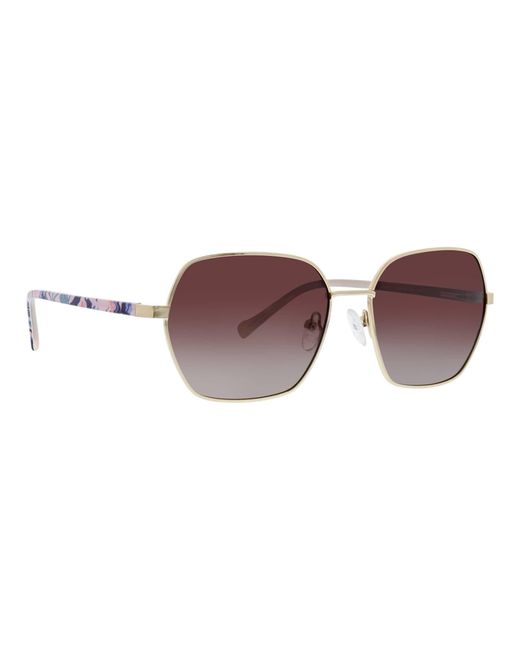 Vera Bradley Brown Polarized Square Sunglasses