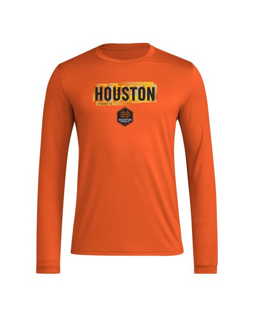 Adidas Orange Long Sleeve Pre-game T-shirt for men