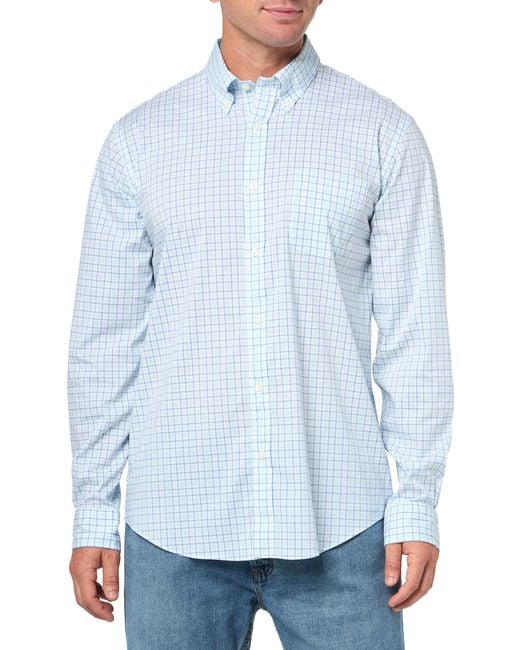 Brooks Brothers Blue Performance Series Stretch Polo Button-down Collar for men
