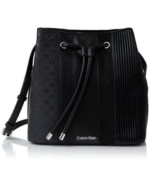 Calvin Klein Gabrianna Novelty Bucket Shoulder Bag in Black | Lyst