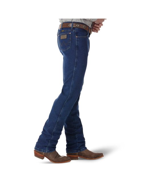 Wrangler Blue Mens Cowboy Cut Active Flex Slim Fit Jeans for men
