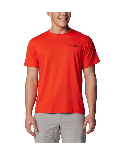 Columbia Red Summit Valley Short Sleeve Crew for men