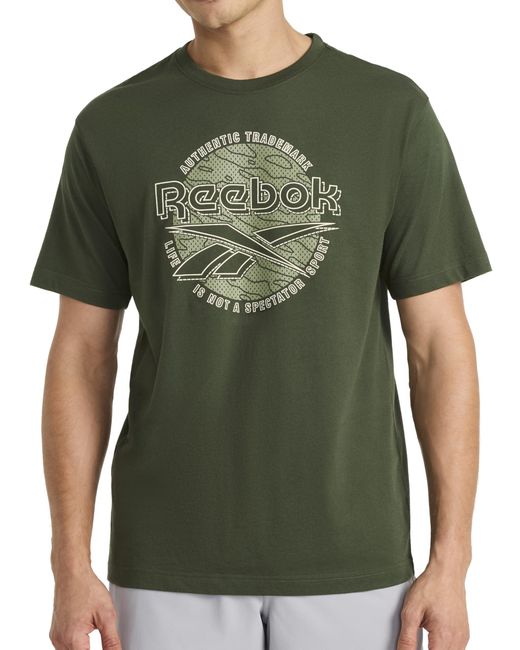 Reebok Green 's Meridian Crewneck T-shirt for men