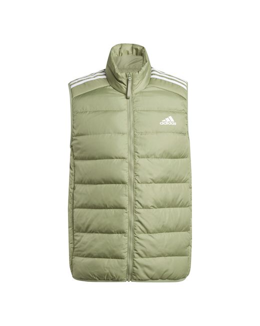 Adidas Green Essentials 3-Stripes Light Down Vest for men