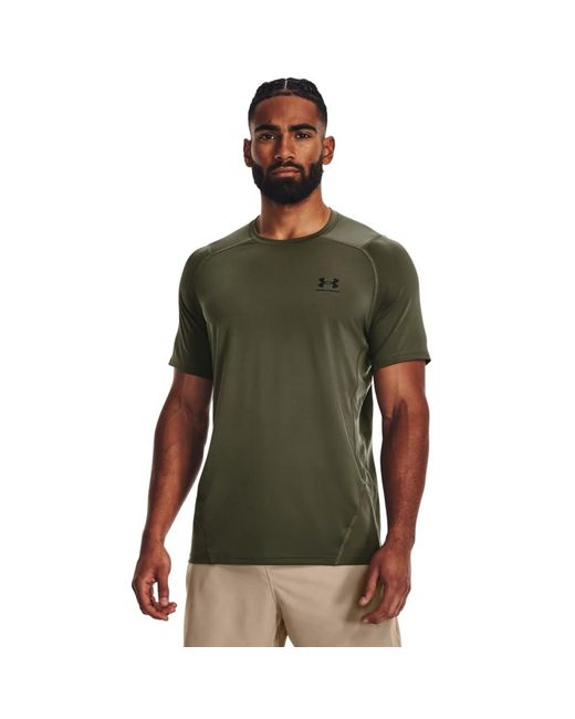 Under Armour Green Armour Heatgear Fitted Short-sleeve T-shirt, for men