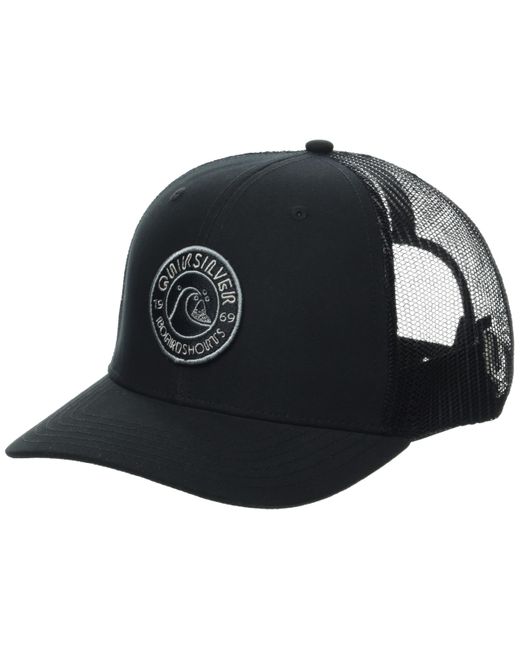 Quiksilver Black Bonk Yonkers Snapback Trucker Hat for men