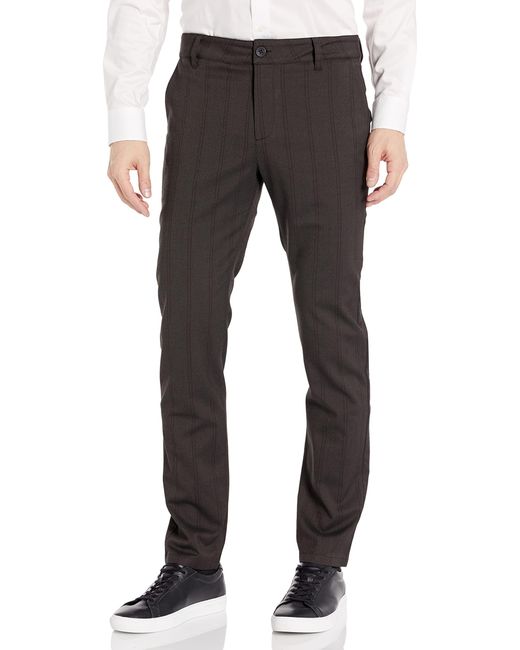 PAIGE Stafford Pinstripe Slim Fit Trouser Pant in Gray for Men | Lyst