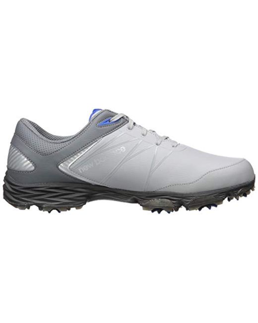 New Balance Leather Striker Waterproof Spiked Comfort Golf Shoe in Grey
