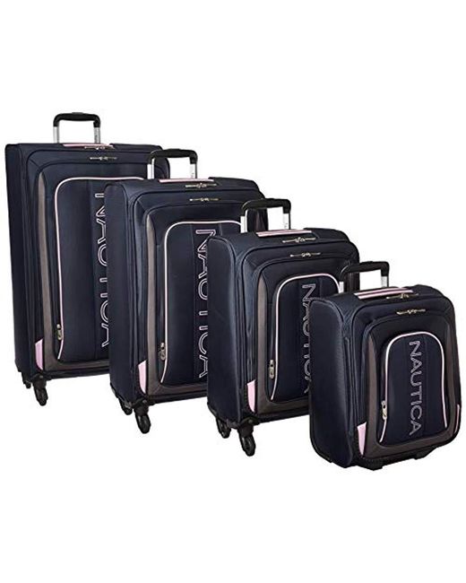 Nautica Blue 4 Piece Spinner Luggage Set for men