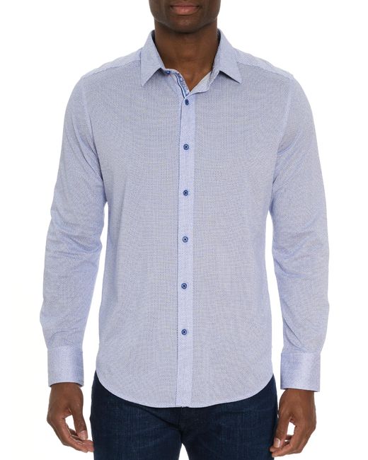 Robert Graham Blue 's Pirlo Long-sleeve Button-down Dress Shirt for men