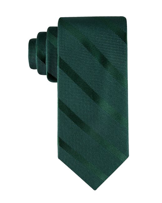 Tommy Hilfiger Green Solid Textured Stripe Tie for men