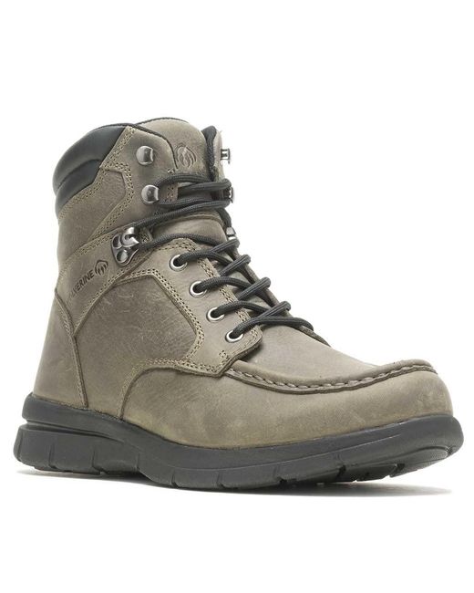 Wolverine Karlin Moc Toe Construction Boot in Charcoal Grey (Gray) for