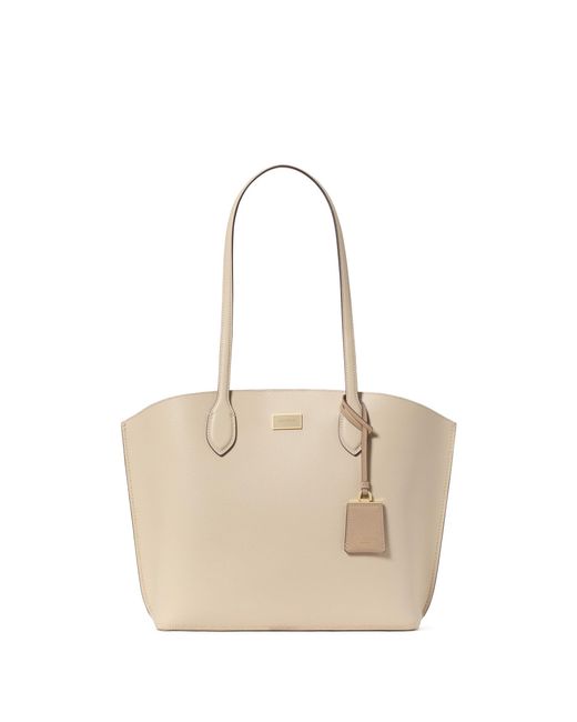 Kate Spade Natural Suite Crossgrain Leather Large Open Tote