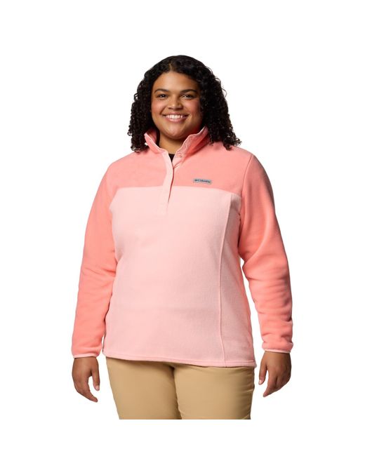 Columbia Pink Benton Springs Half Snap Pull Over Ii
