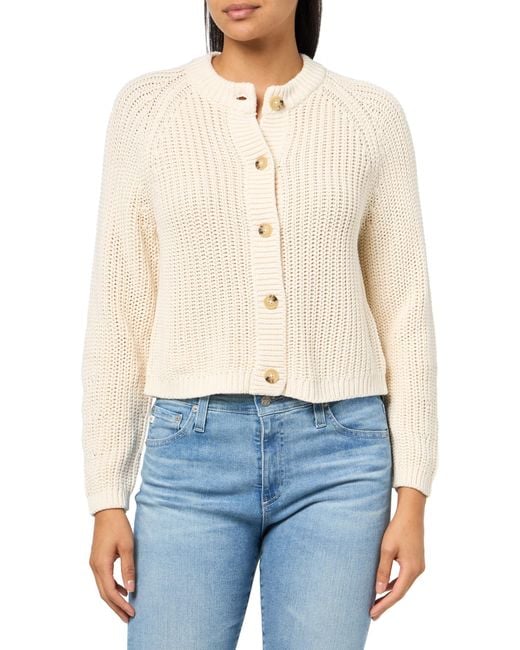 Velvet By Graham & Spencer Blue Lisabeth Chunky Pima Cotton Cardigan Sweater