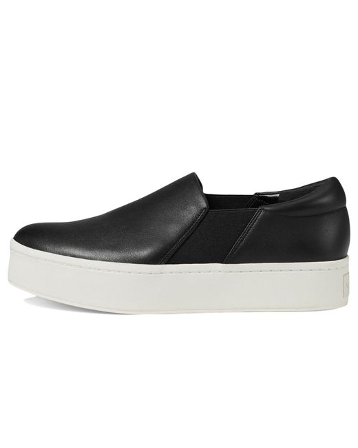 Vince S Warren Platform Slip On Fashion Sneakers Black Leather 10 M