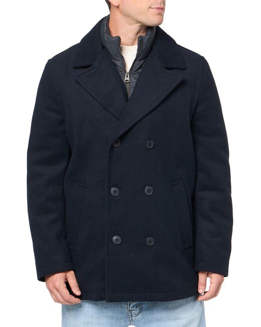 Levi's Blue Classic Double-breasted Wool-blend Peacoat for men