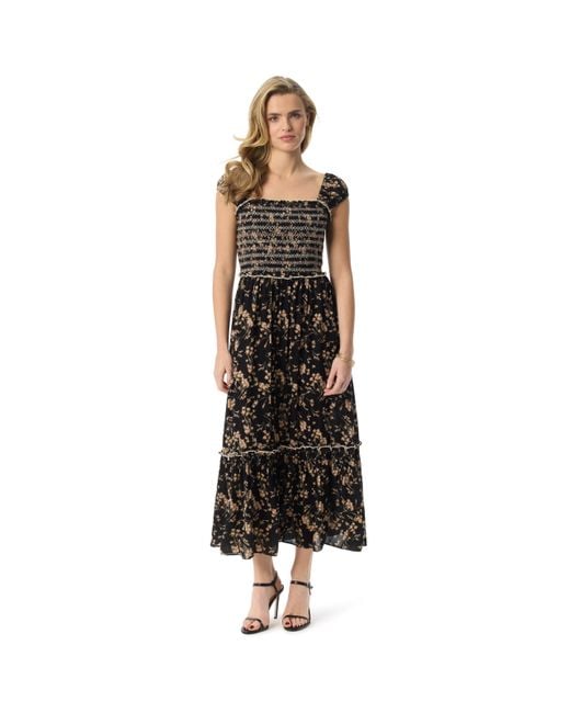 Jessica Simpson Women's Midi Dress With Slit Hem And Short Sleeves - View #9