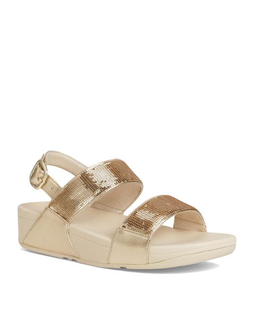 Fitflop Metallic Lulu Sequin Back-strap Sandals Wedge