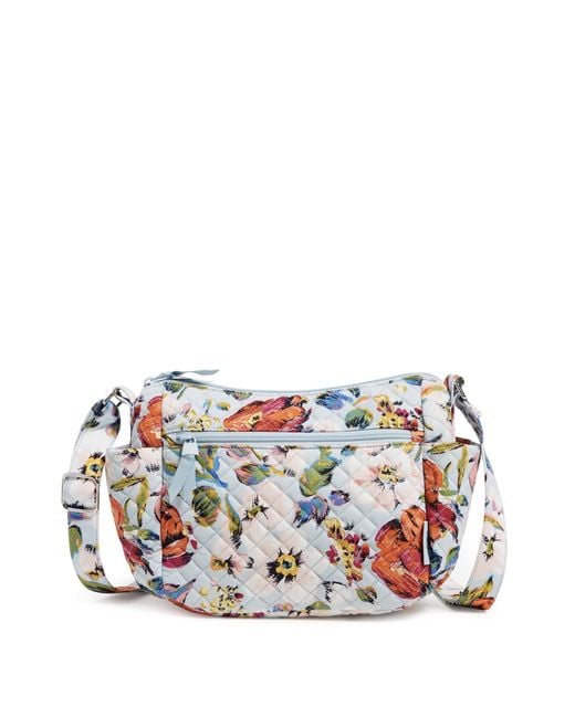 Vera Bradley Blue Cotton On The Go Crossbody Purse