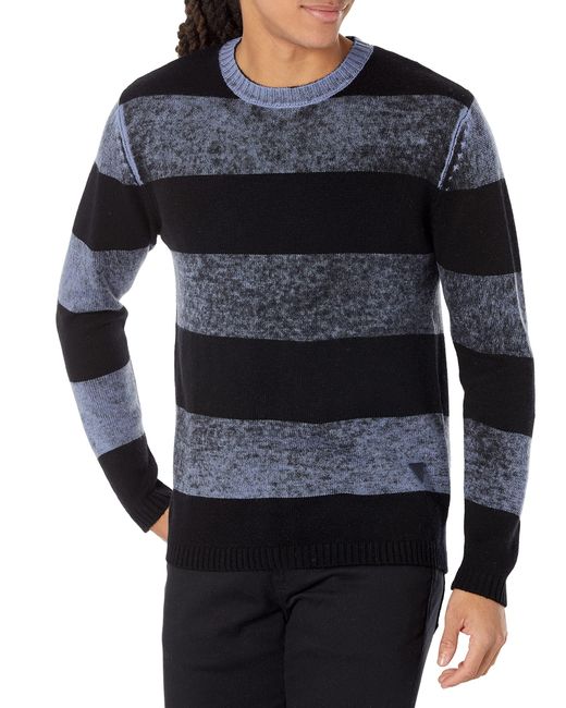 Maglione Uomo a Righe Pablo di Guess in Black da Uomo