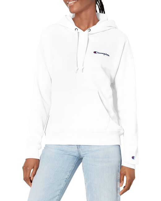 White champion hoodie women's small 2025