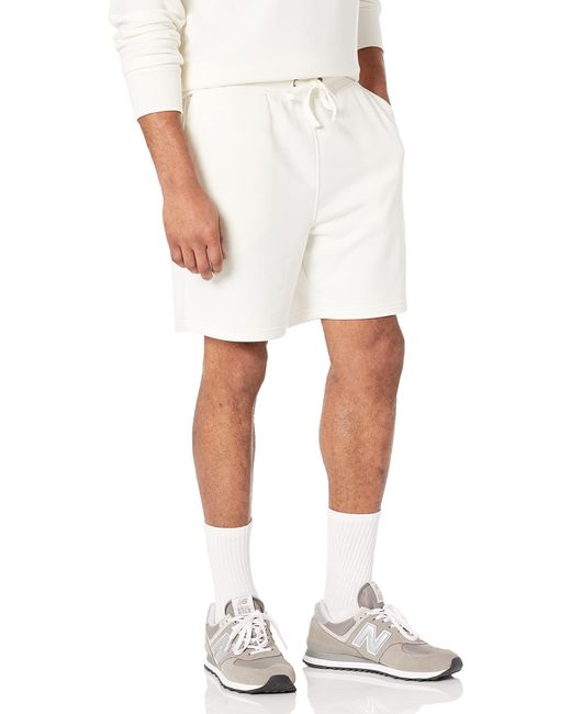 Amazon Essentials Leichte French-Terry-Shorts in White für Herren